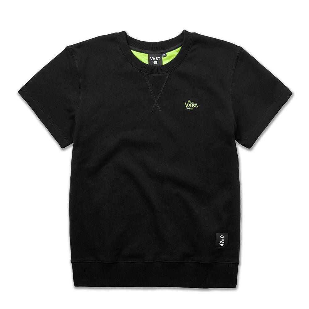 Vast Elements Collegiate Crew University T-shirt - Black NEW NWT